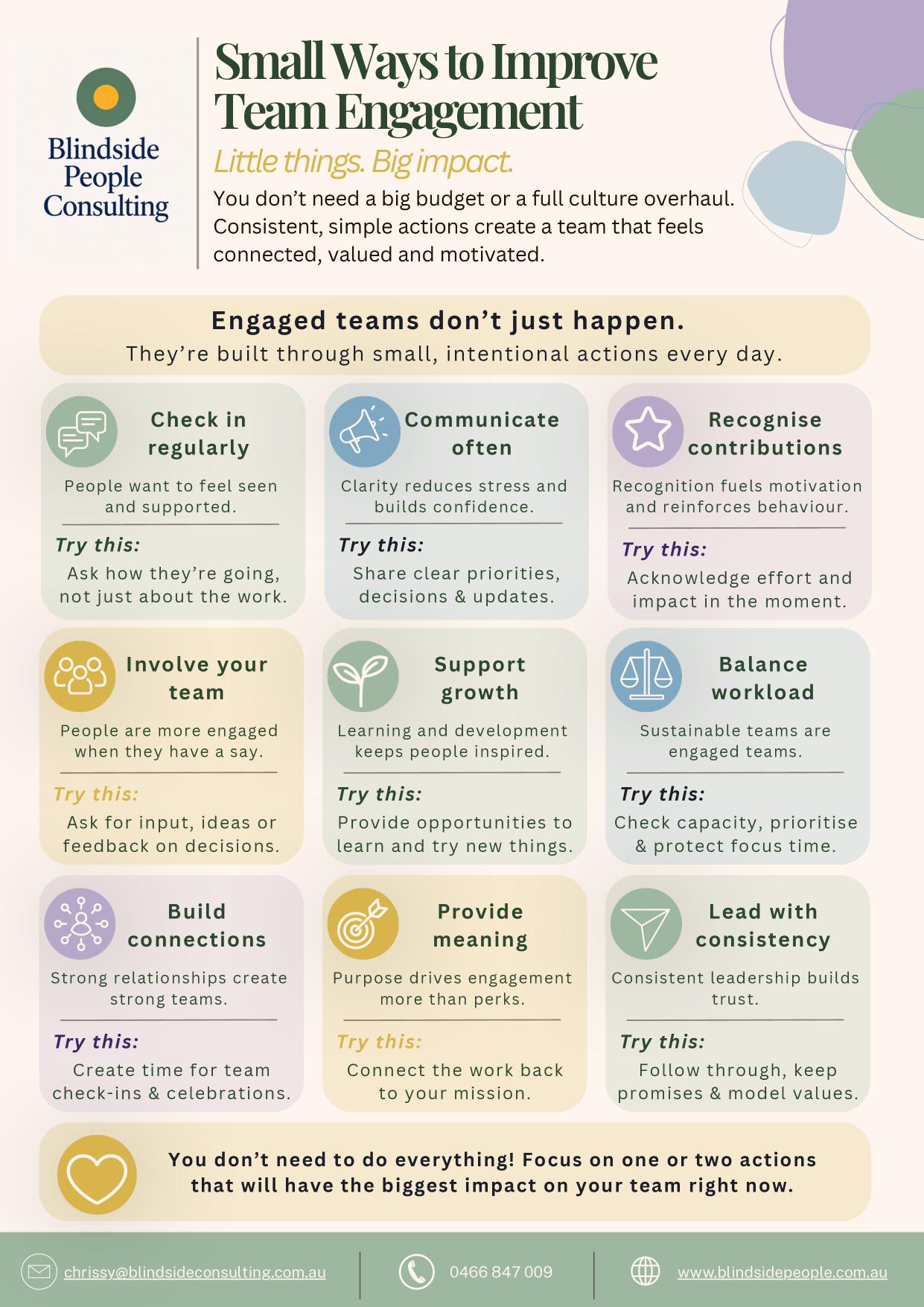 Preview of Small Ways to Improve Team Engagement